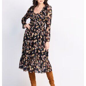 DIZZY LIZZY Long Sleeve Midi Dress Size S NEW WITH TAG!